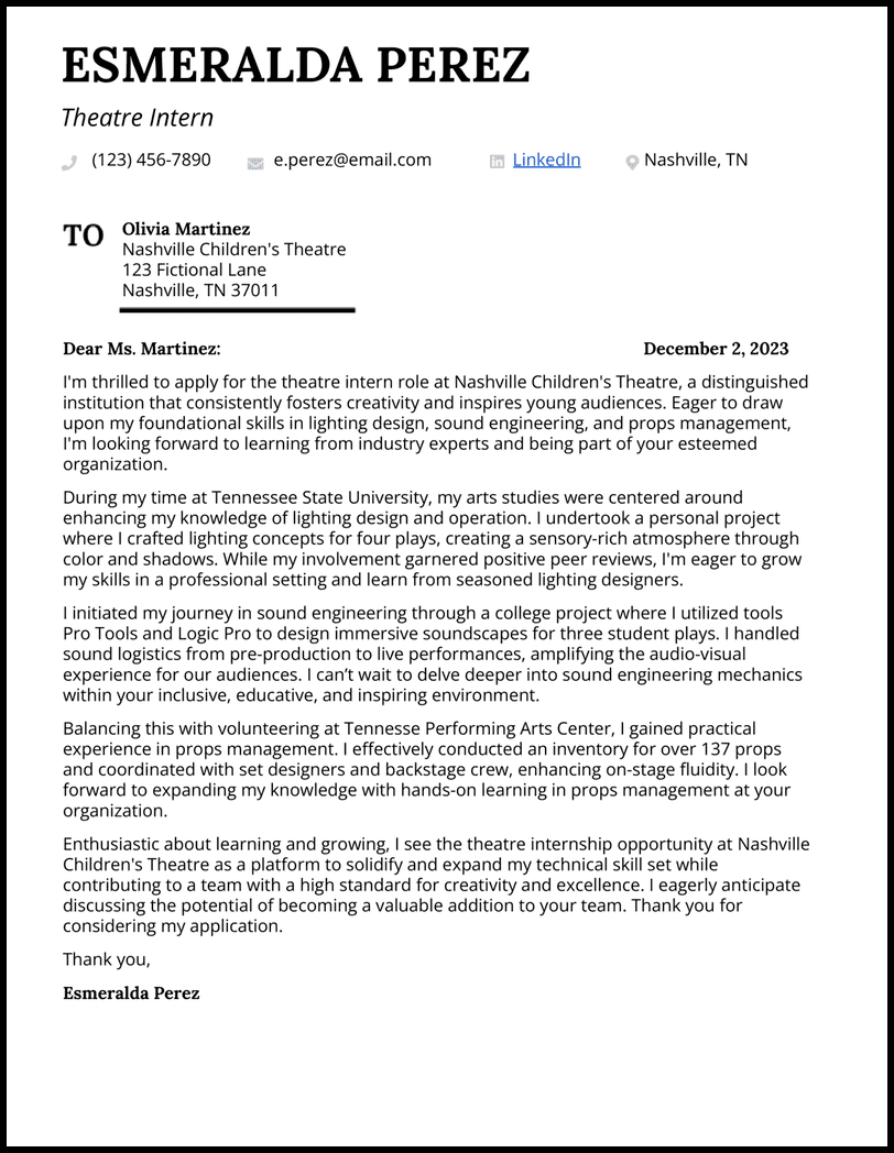 Entertainment Industry Cover Letters: Your Gateway to Creative Career Success